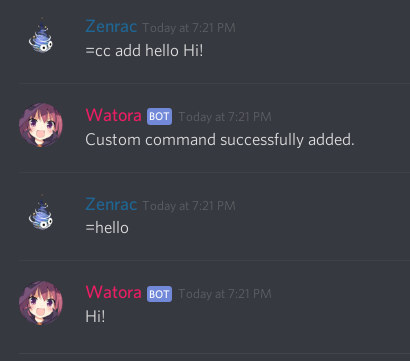 Custom Commands Watora