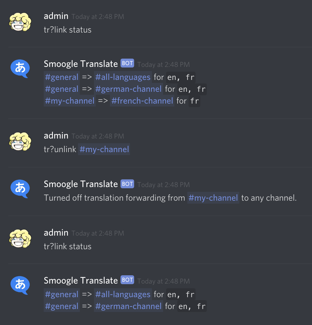 Discord Smoogle Translate Bot