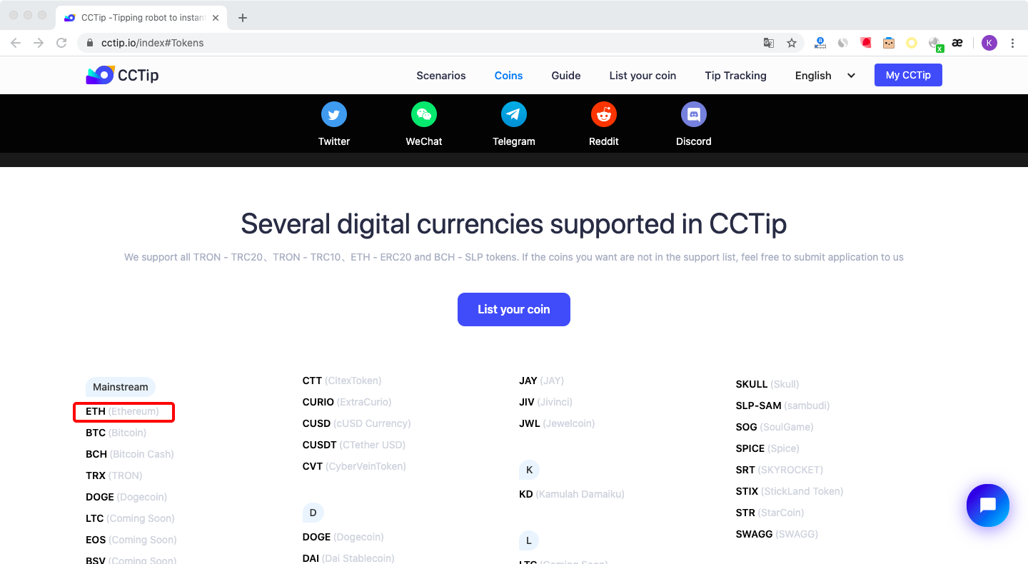 My coin/token has been listed on CCTip, but why can't I ...