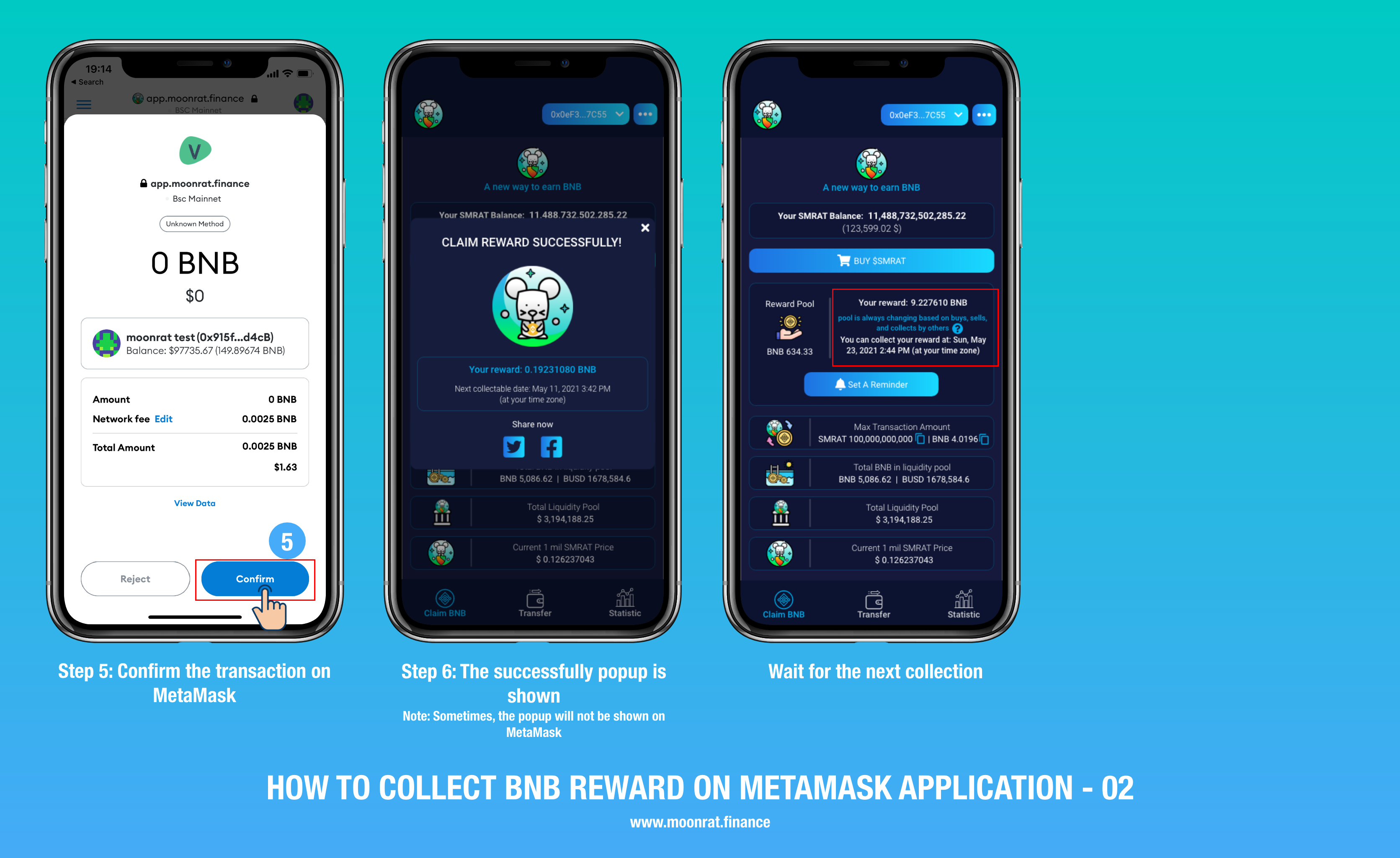 How to collect BNB Reward on MetaMask Application ...